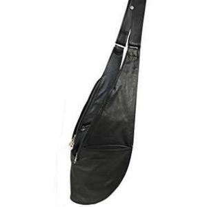 Sash Crossbody Leather Bag in Black
